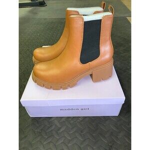 Madden Girl Women's Tessa Chelsea Boot Size 10 Brown
